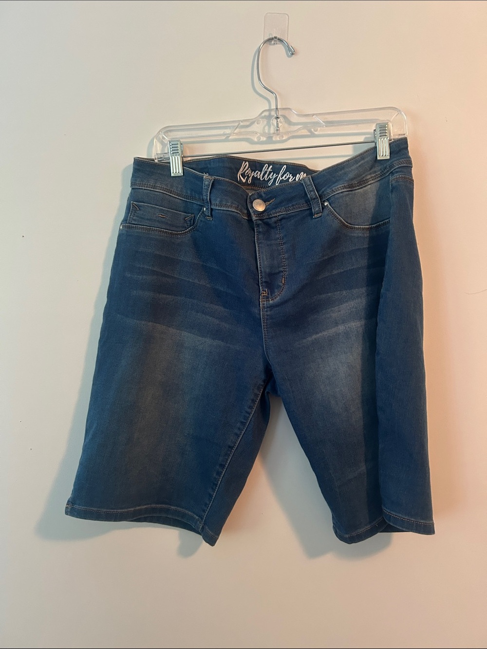 Royalty For Me Denim Bermuda Shorts - Blue